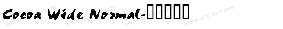 Cocoa Wide Normal字体转换